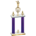 Double Purple Carbon Fiber Year Holiday Trophy
