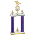 Double Purple Carbon Fiber Victory Fishing Trophy