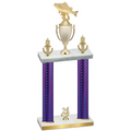 Double Purple Carbon Fiber Year Fishing Trophy