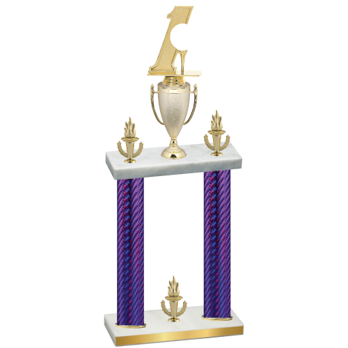 Double Purple Carbon Fiber Victory Golf Trophy