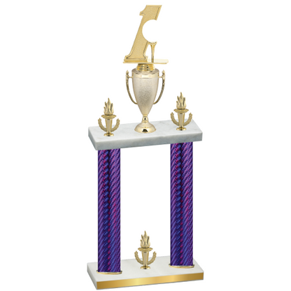 Double Purple Carbon Fiber Victory Golf Trophy