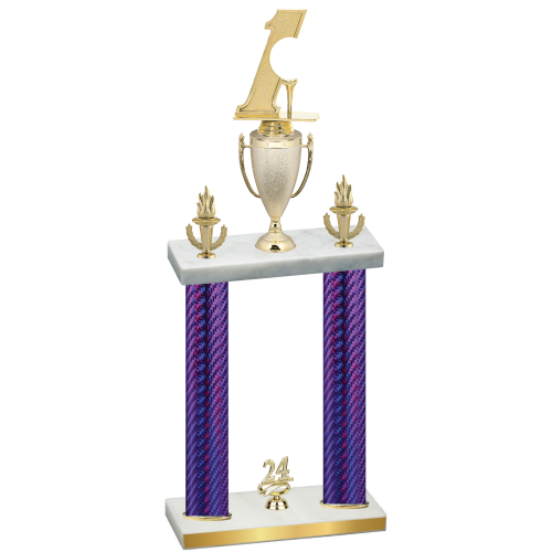 Double Purple Carbon Fiber Year Golf Trophy
