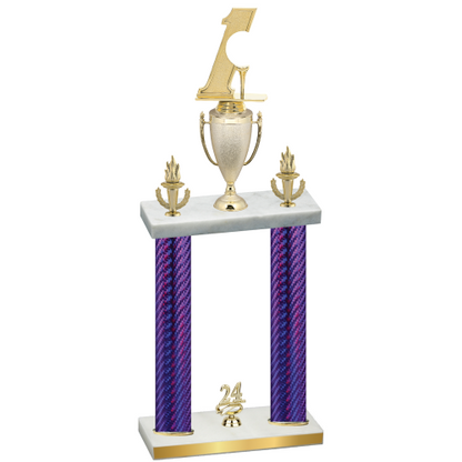 Double Purple Carbon Fiber Year Golf Trophy