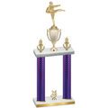 Double Purple Carbon Fiber Year Karate Trophy