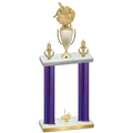 Double Purple Carbon Fiber First Place Baseball Trophy