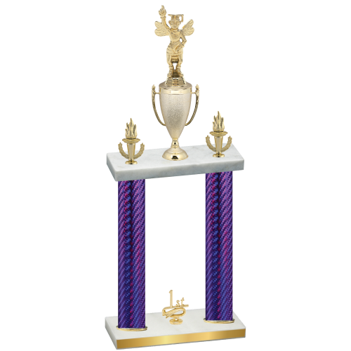 Double Purple Carbon Fiber First Place Academics Trophy