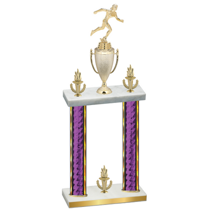 Double Purple Glacier Victory Running Trophy
