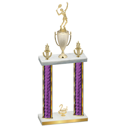 Double Purple Glacier Second Place Tennis Trophy