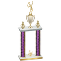 Double Purple Glacier Third Place Tennis Trophy