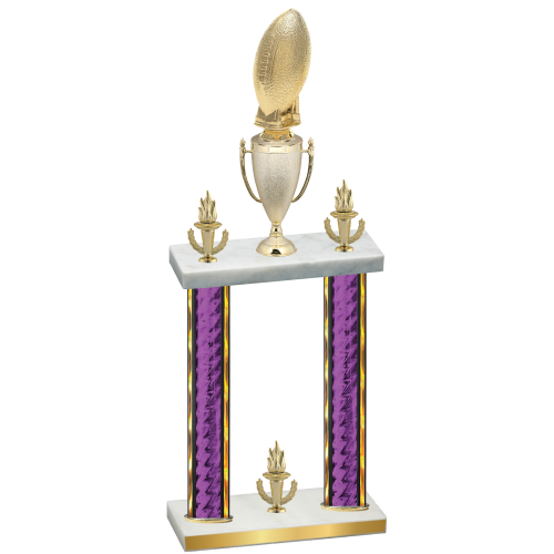 Double Purple Glacier Victory Football Trophy