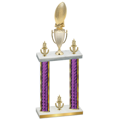 Double Purple Glacier Victory Football Trophy