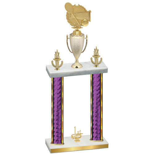 Double Purple Glacier First Place Tennis Trophy