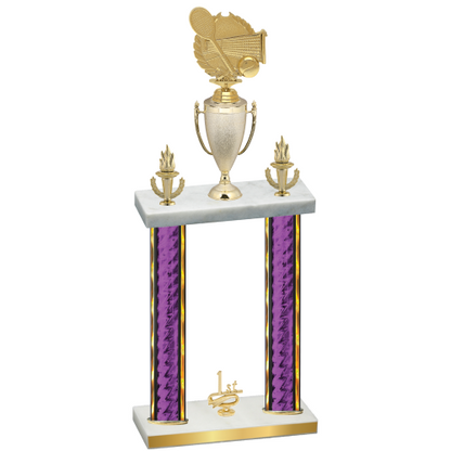 Double Purple Glacier First Place Tennis Trophy