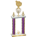 Double Purple Glacier Third Place Tennis Trophy