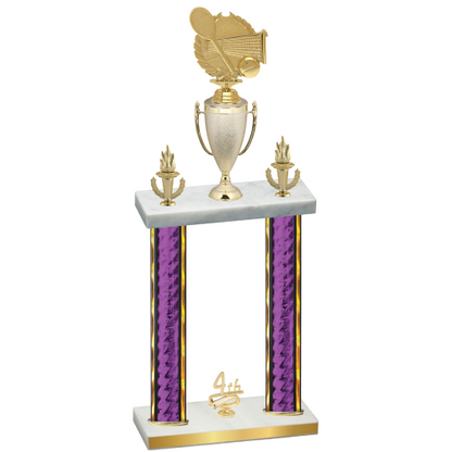 Double Purple Glacier Fourth Place Tennis Trophy