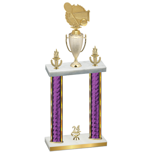 Double Purple Glacier Year Tennis Trophy