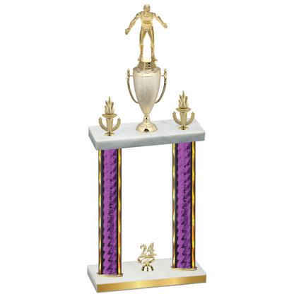 Double Purple Glacier Year Wrestling Trophy