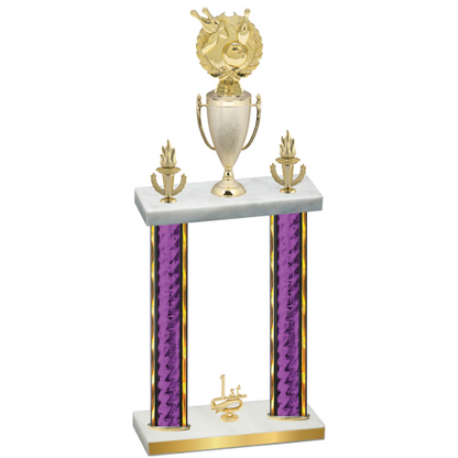 Double Purple Glacier First Place Bowling Trophy