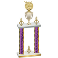 Double Purple Glacier Victory Bowling Trophy