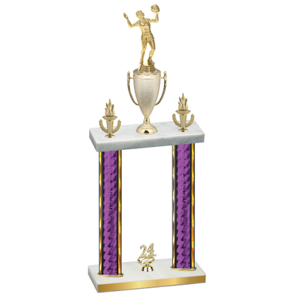 Double Purple Glacier Year Volleyball Trophy