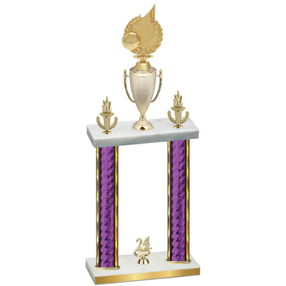 Double Purple Glacier Year Volleyball Trophy