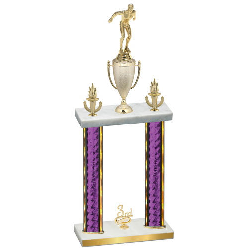 Double Purple Glacier Third Place Swimming Trophy
