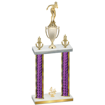 Double Purple Glacier Fourth Place Tennis Trophy