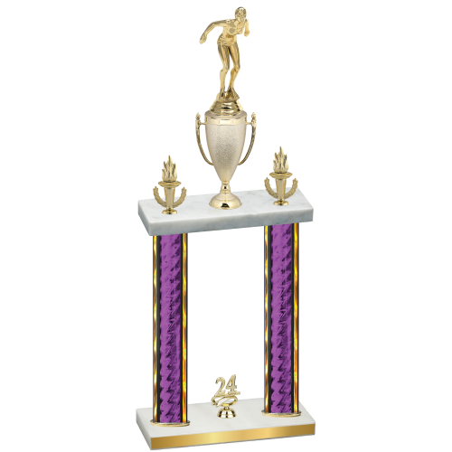 Double Purple Glacier Year Tennis Trophy