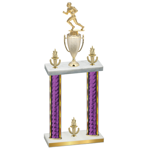 Double Purple Glacier Victory Football Trophy