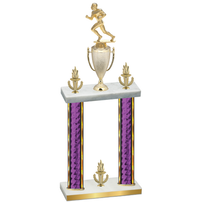 Double Purple Glacier Victory Football Trophy