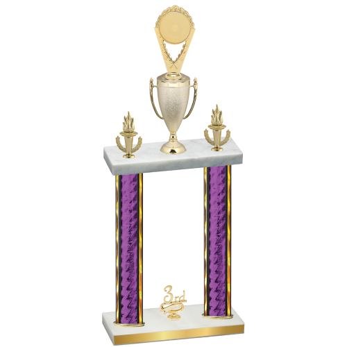 Double Purple Glacier Third Place Insert Trophy
