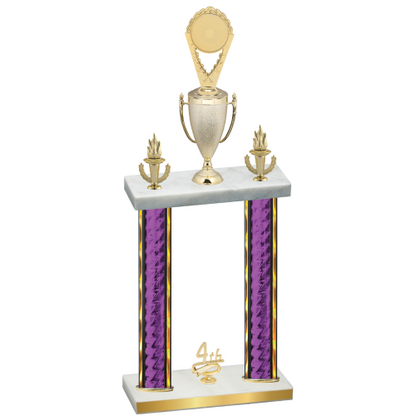 Double Purple Glacier Fourth Place Insert Trophy