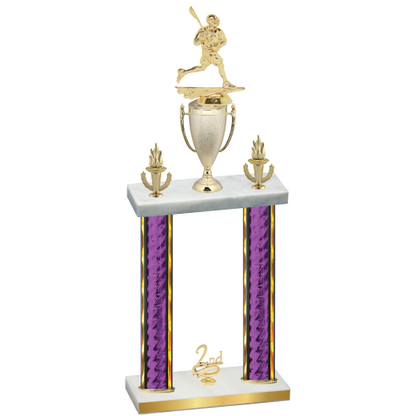 Double Purple Glacier Second Place Lacrosse Trophy