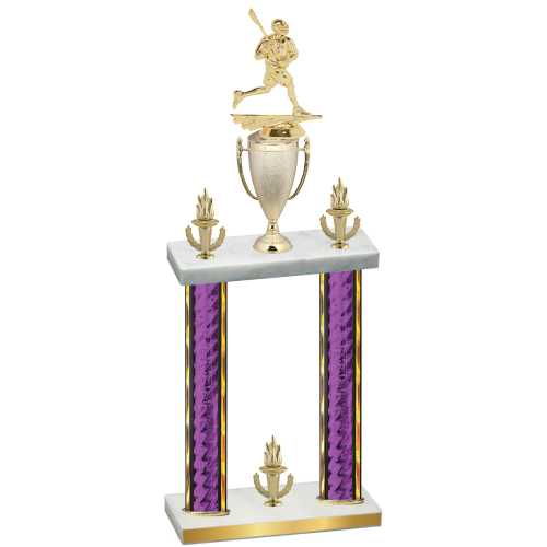 Double Purple Glacier Victory Lacrosse Trophy