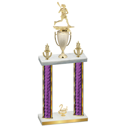 Double Purple Glacier Second Place Lacrosse Trophy