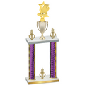Double Purple Glacier Victory Pickleball Trophy