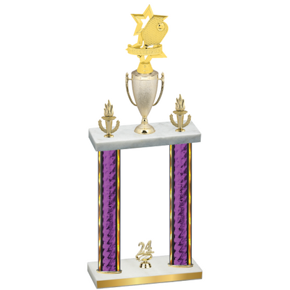 Double Purple Glacier Year Pickleball Trophy