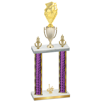 Double Purple Glacier First Place Pickleball Trophy