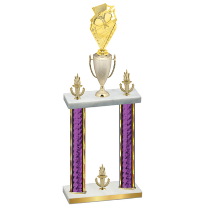 Double Purple Glacier Victory Pickleball Trophy