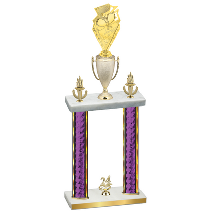Double Purple Glacier Year Pickleball Trophy