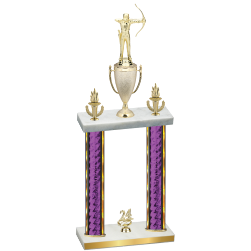 Double Purple Glacier Year Archery Trophy