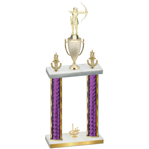 Double Purple Glacier First Place Archery Trophy