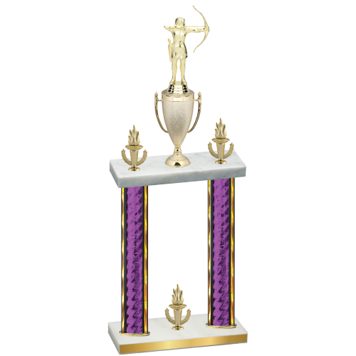 Double Purple Glacier Victory Archery Trophy