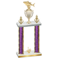 Double Purple Glacier First Place Fishing Trophy