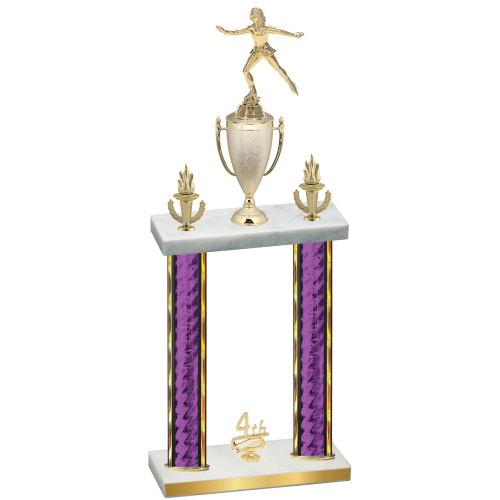 Double Purple Glacier Fourth Place Skater Trophy