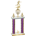 Double Purple Glacier Second Place Flag Football Trophy