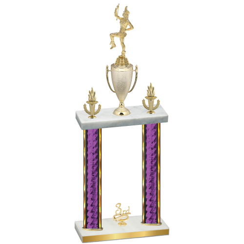 Double Purple Glacier Third Place Majorette Trophy