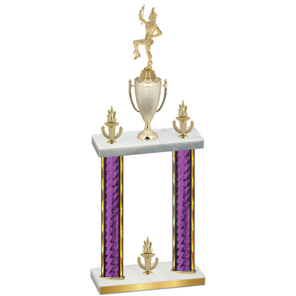 Double Purple Glacier Victory Majorette Trophy