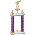 Double Purple Glacier First Place Fishing Trophy