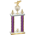 Double Purple Glacier Year Fishing Trophy
